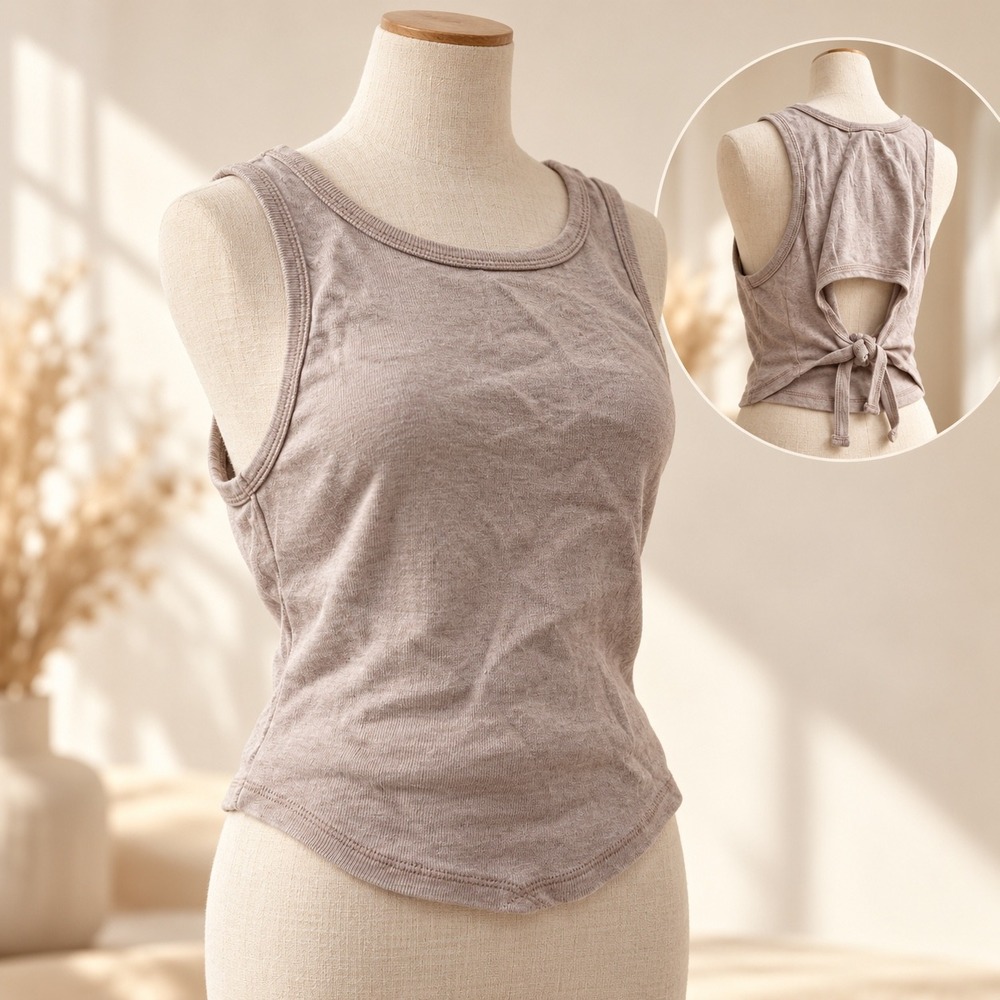 Altar'd State Mauve Tie Back Tank Top Sleeveless Open Back XS